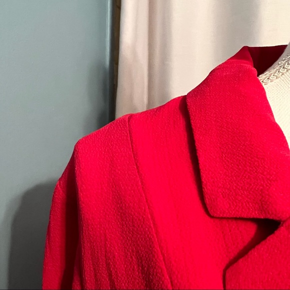 Hot pink tie front blazer top - Picture 3 of 4